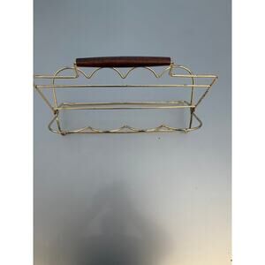 MCM Carrier Rack for Roly Poly Glasses, Teak Handle